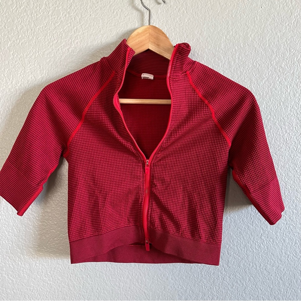 Fabletics Jenny Seamless Cropped Zip Jacket XS - Picture 5 of 8